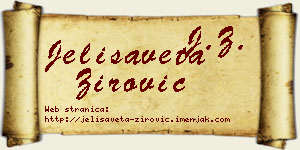 Jelisaveta Žirović vizit kartica